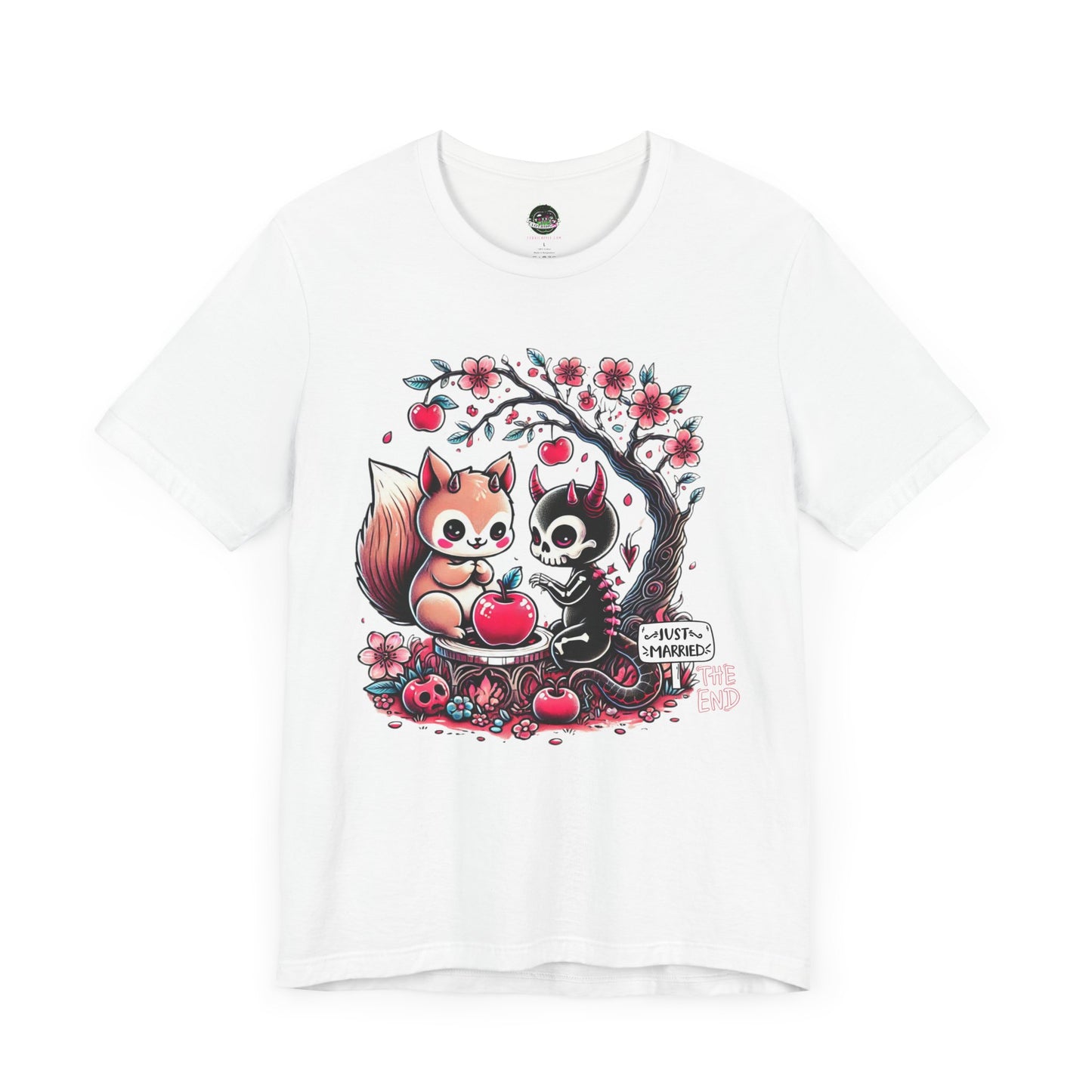 Skeleton Animals Unisex Tee - Pastel Goth, Just Married