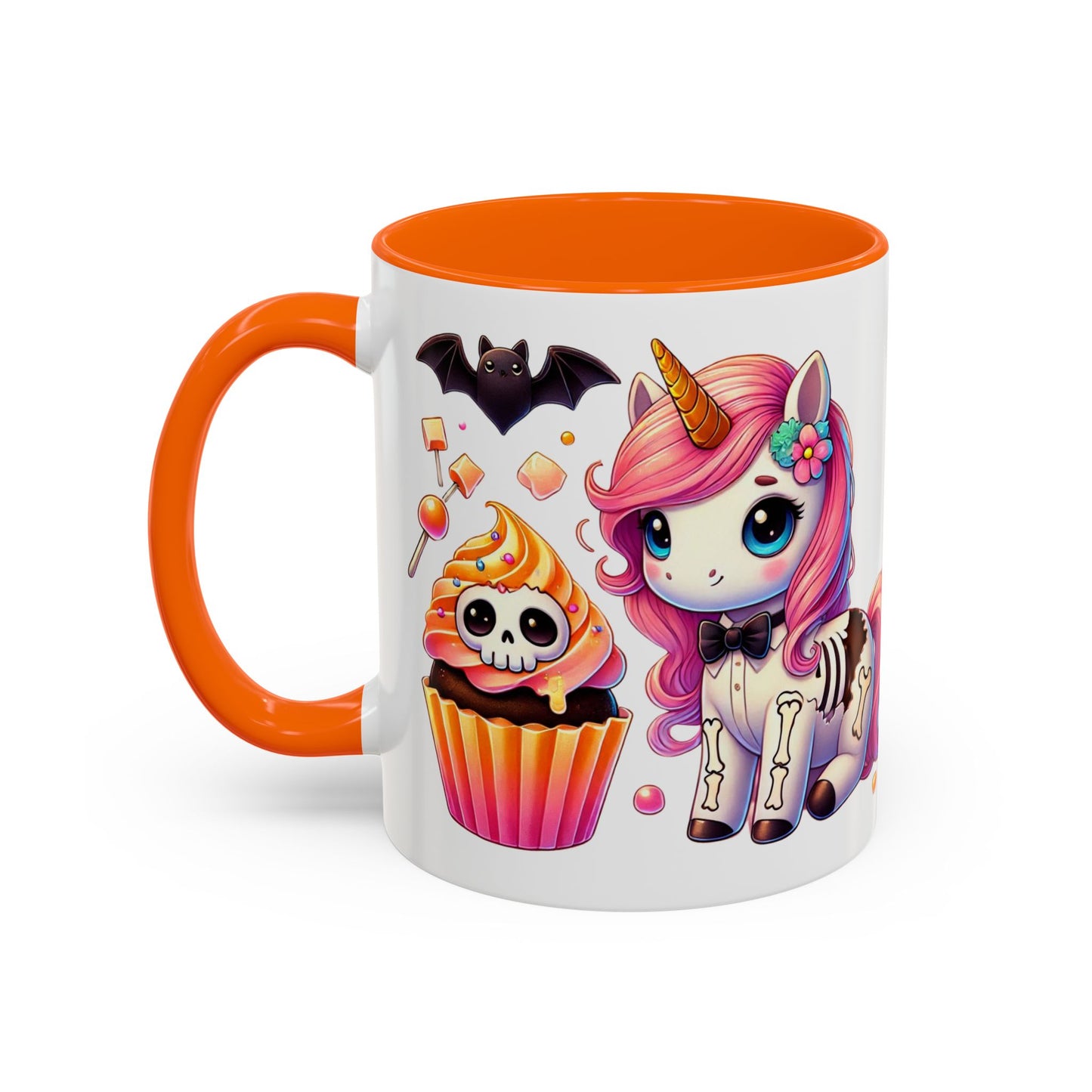 Kawaii Pastel Goth Gift Mug - Unicorn & Cupcake w/ Bat - Personalized Gift