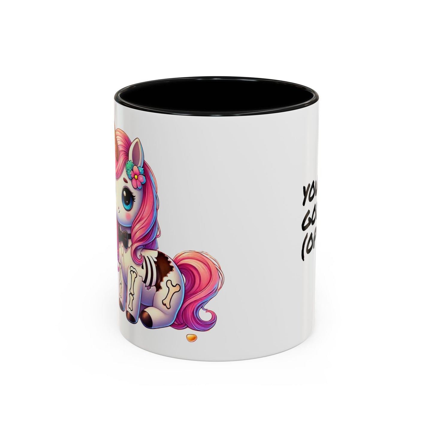 Kawaii Pastel Goth Gift Mug - Unicorn & Cupcake w/ Bat - Personalized Gift