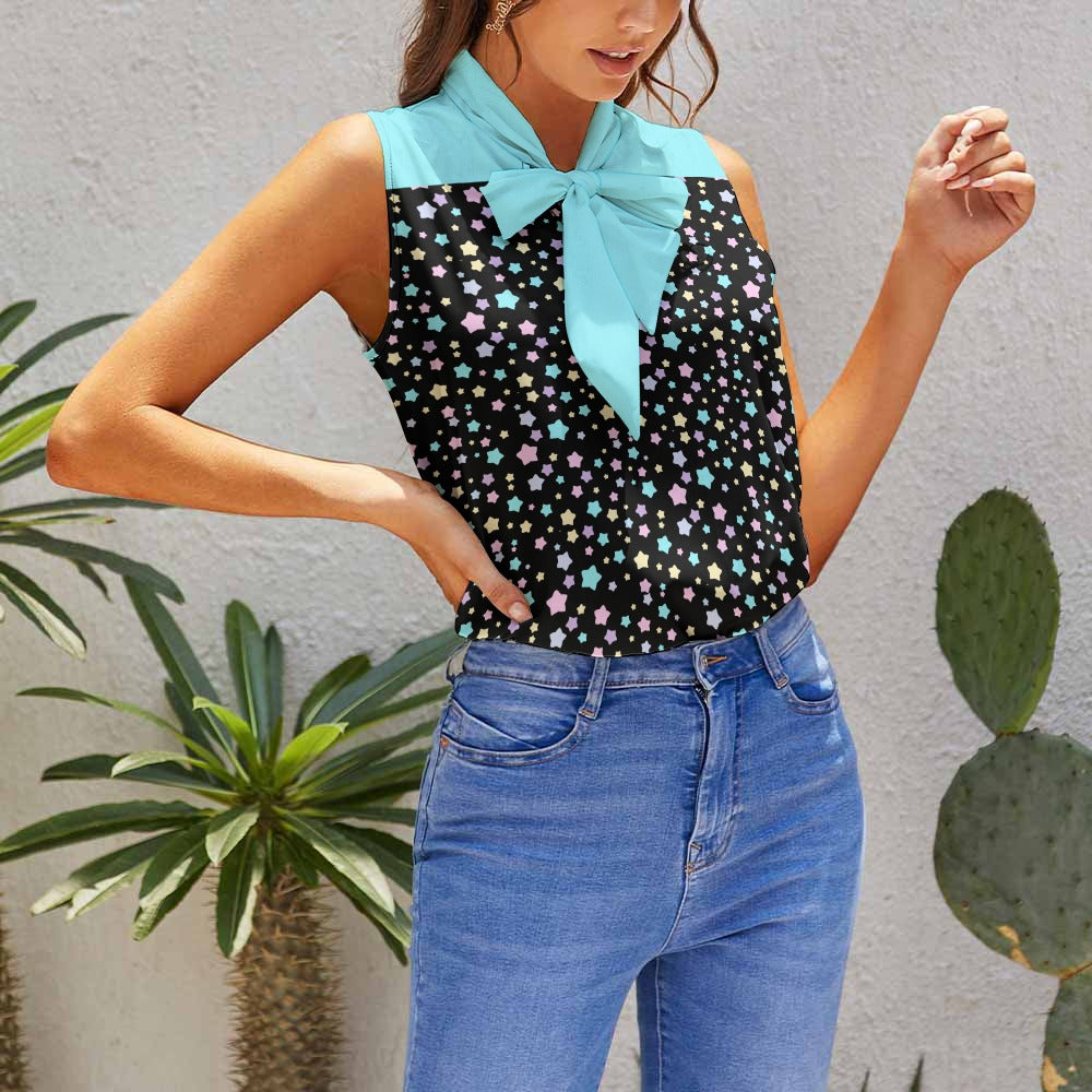 Stars Summer Sleeveless Pastel Goth Top