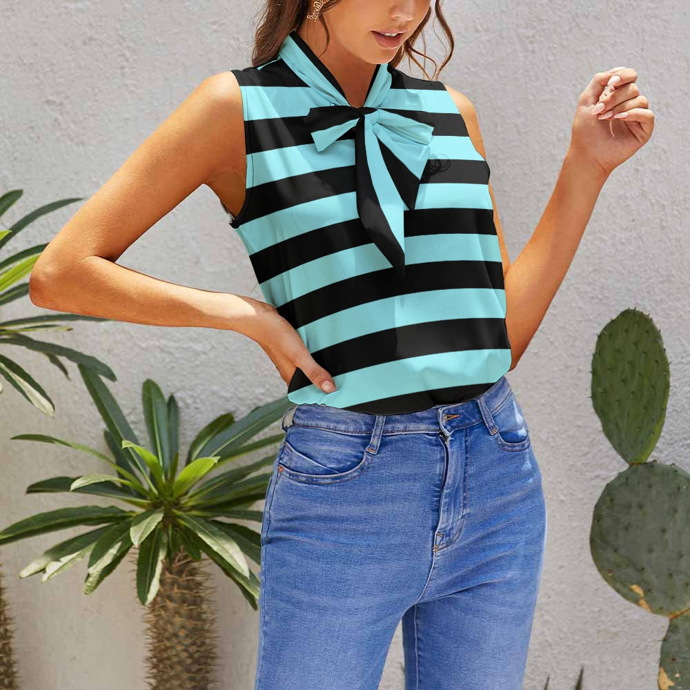 Striped Pastel Goth Women’s Sleeveless Top