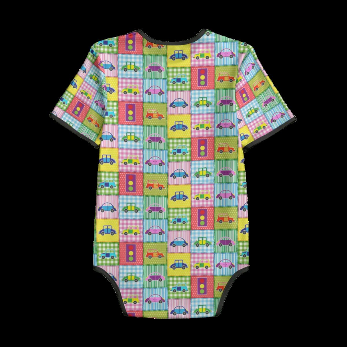 Car Patchwork Adult Onesie Bodysuit