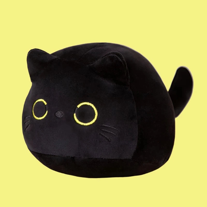 Squishy Little Black Cat Plush Toy - Black / 9cm