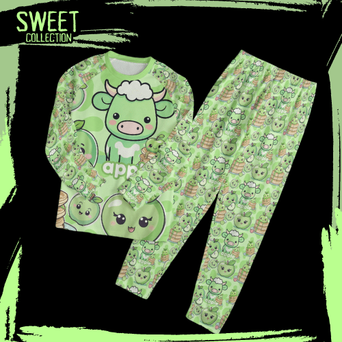 Apple Cow Pajamas Set