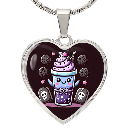 Pastel Goth Necklace - Kawaii Cookies & Cream Boba