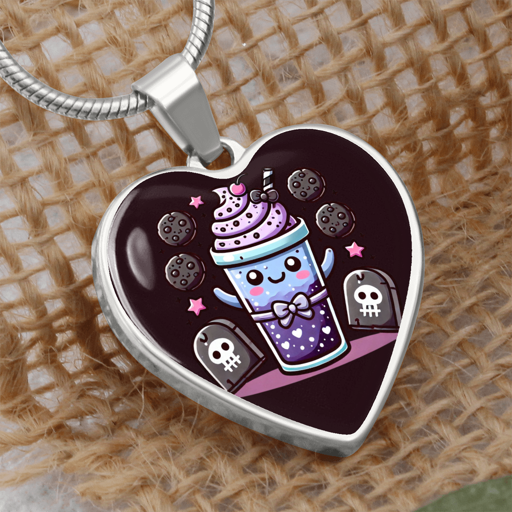 Pastel Goth Necklace - Kawaii Cookies & Cream Boba