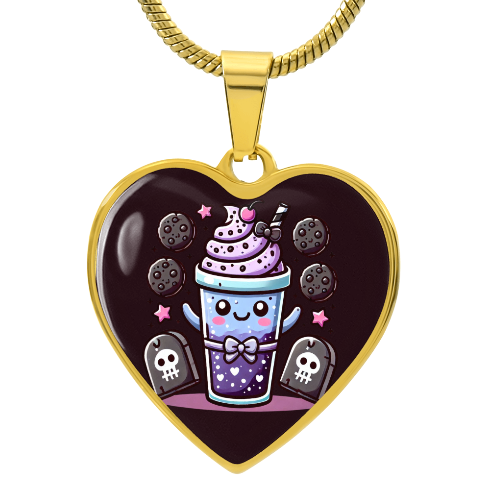 Pastel Goth Necklace - Kawaii Cookies & Cream Boba