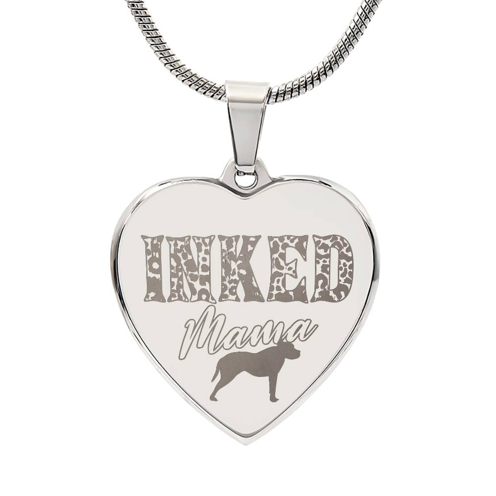 Inked Mama Engraved Necklace - Polished Stainless Steel / No - Jewelry