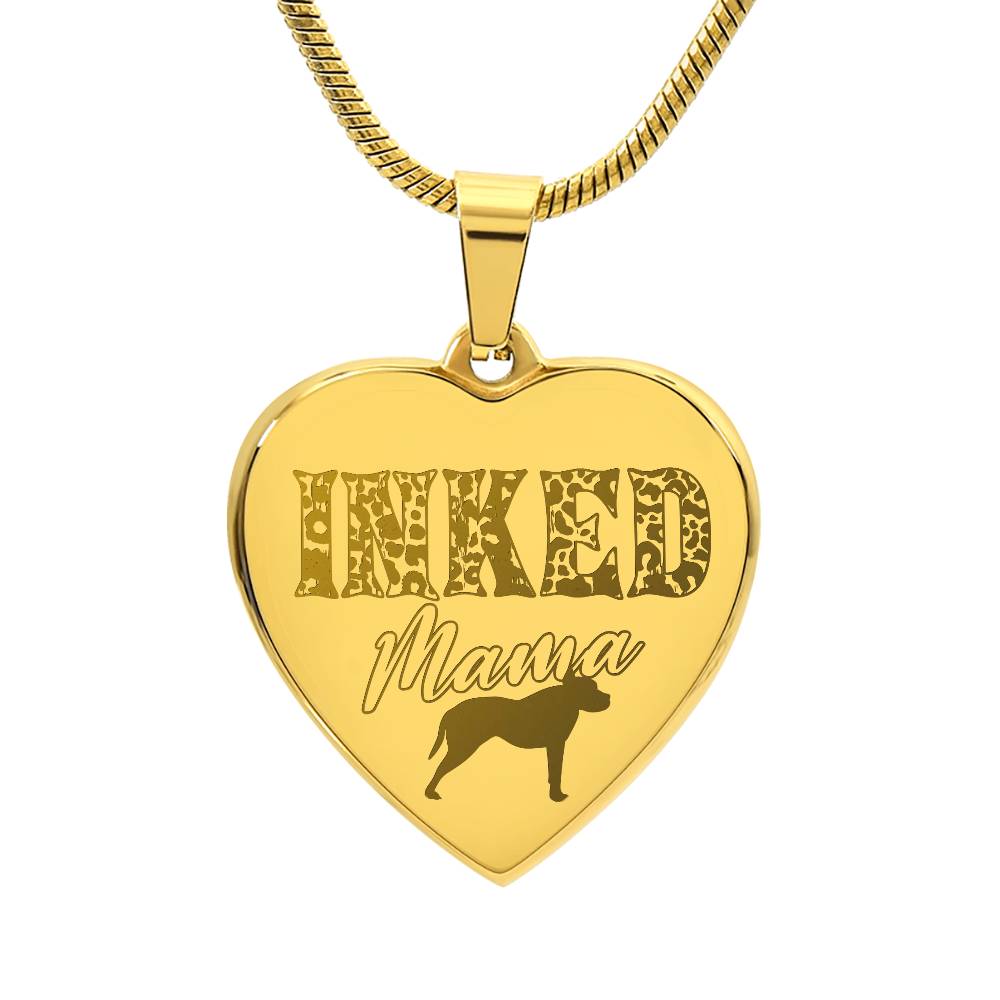 Inked Mama Engraved Necklace - 18k Yellow Gold Finish / No - Jewelry