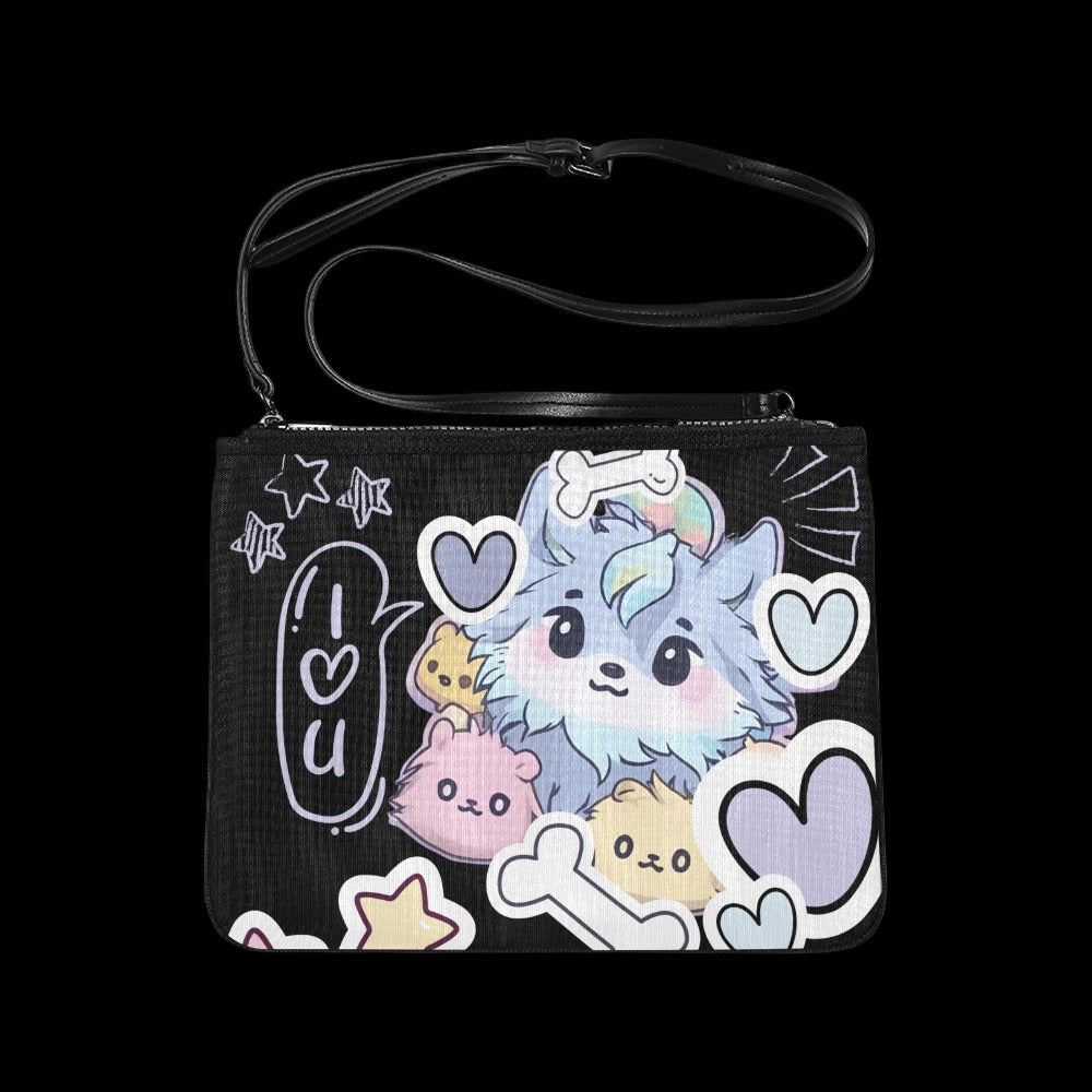 BABY WOLF CLUTCH PURSE - One Size - handbags