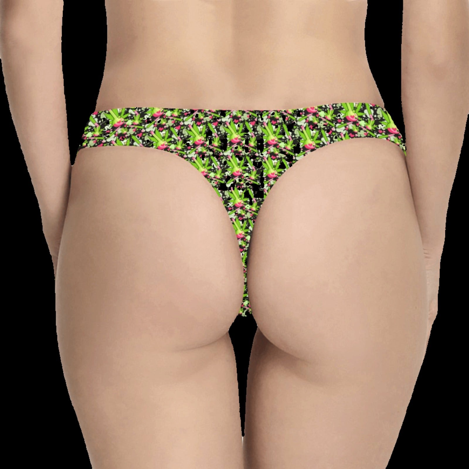 Pink Neon Weed Women’s Thong - Underwear