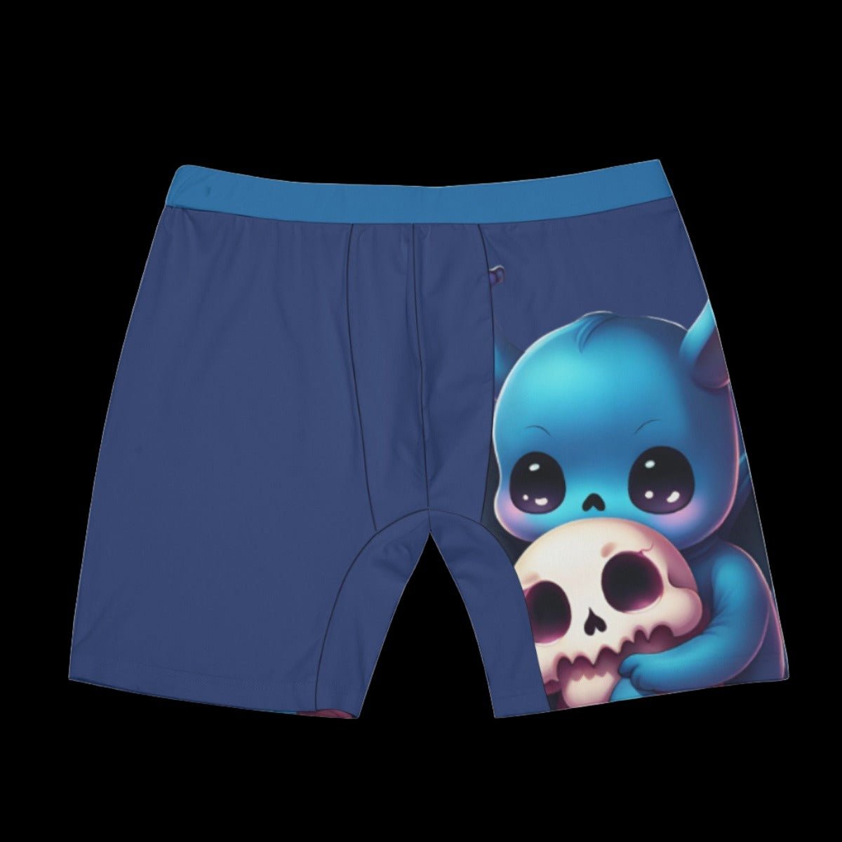 Blue Little Demon Cartoon Men’s Underwear Long Boxer Briefs