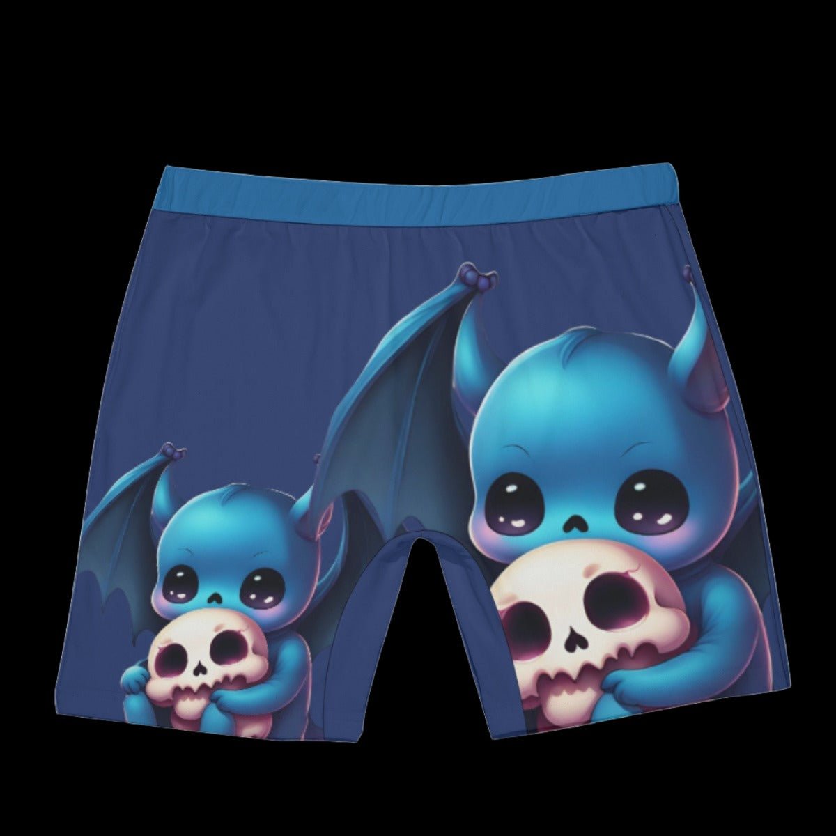 Blue Little Demon Cartoon Men’s Underwear Long Boxer Briefs - S