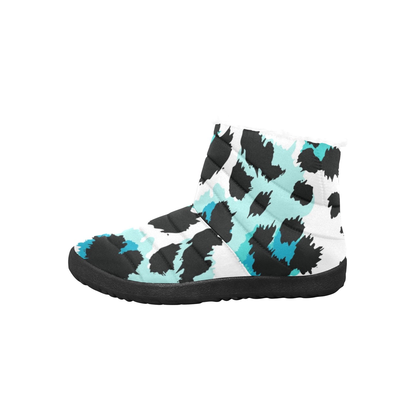 Leopard Print Boots - Blue