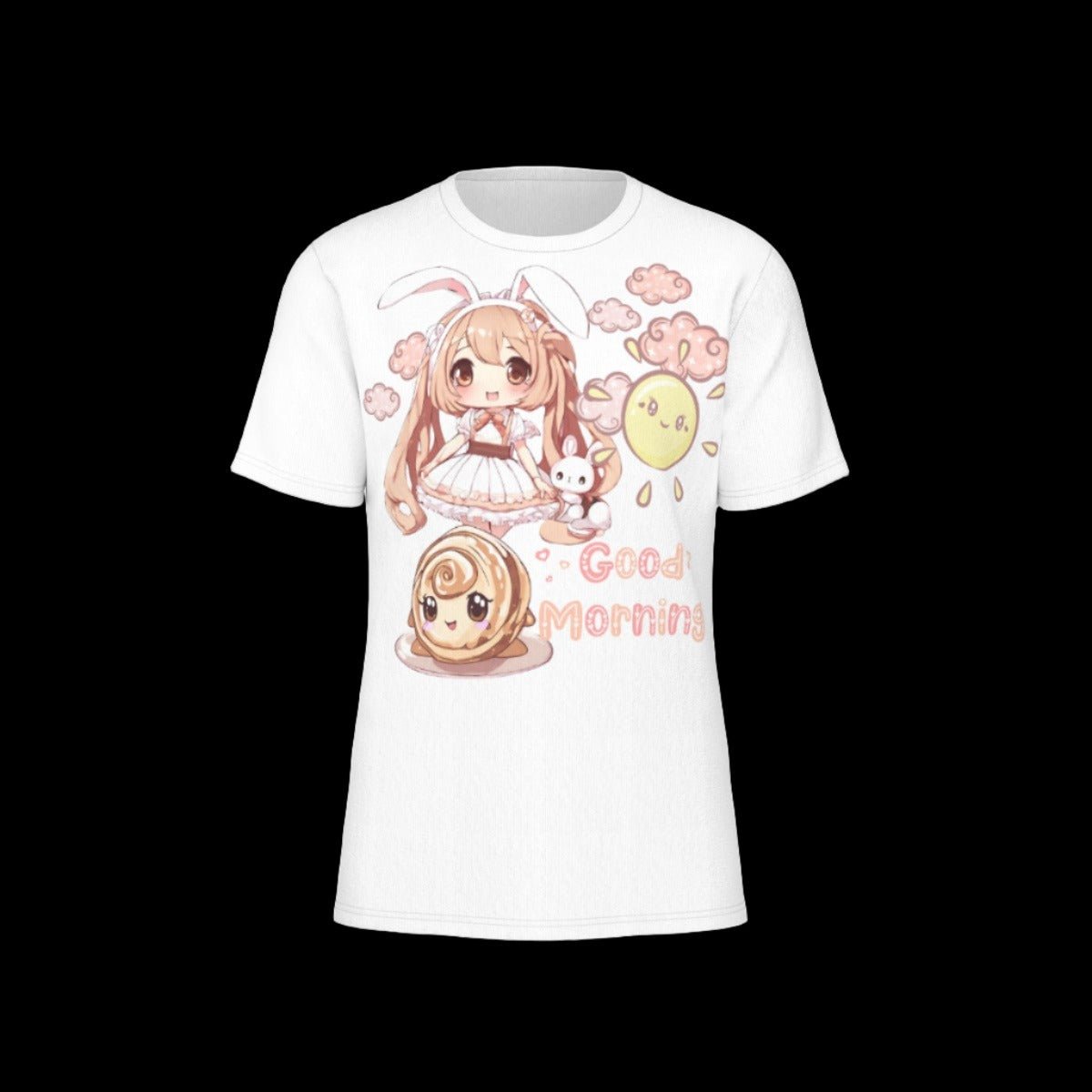 Good Morning Cinnamon Roll Chibi O-Neck T-Shirt | 190GSM Cotton