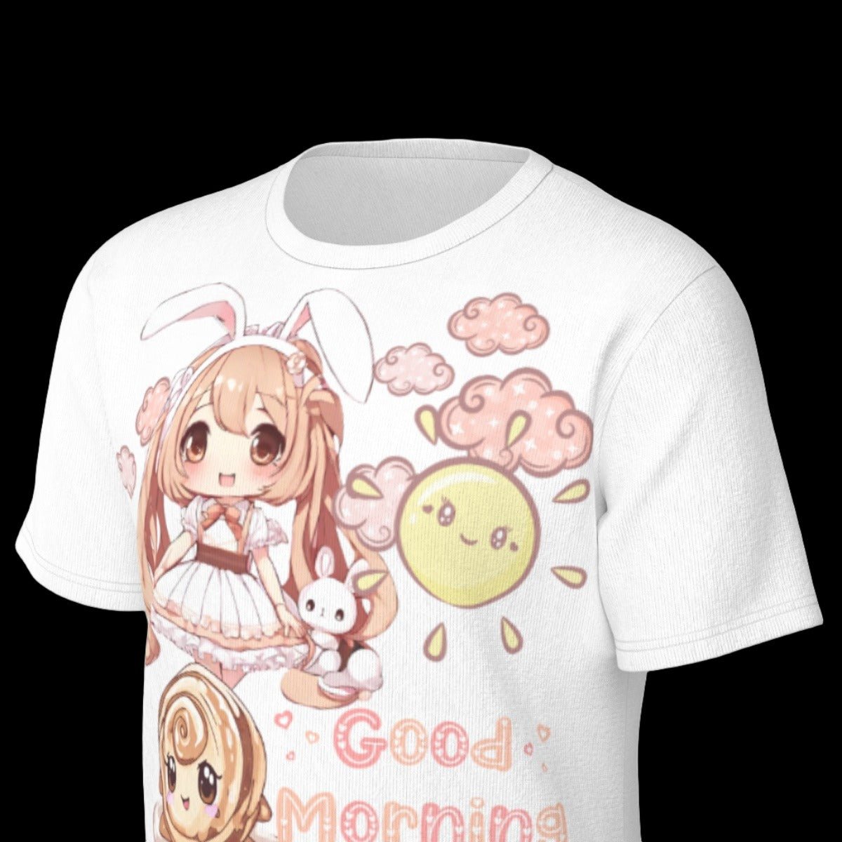 Good Morning Cinnamon Roll Chibi O-Neck T-Shirt | 190GSM Cotton