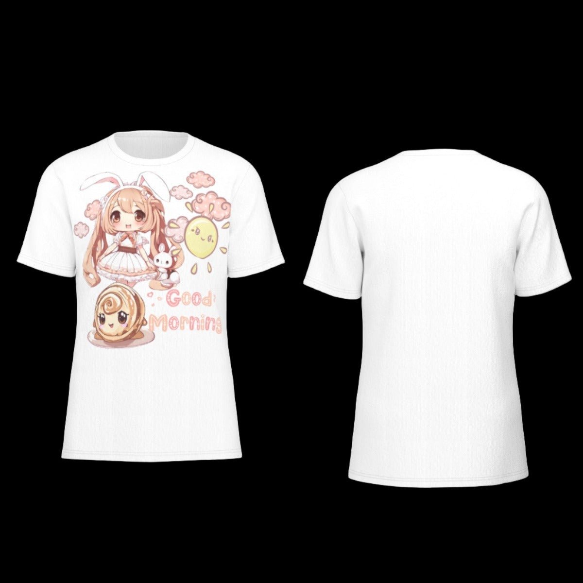 Good Morning Cinnamon Roll Chibi O-Neck T-Shirt | 190GSM Cotton - XS / White