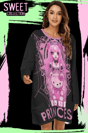 Gothic Baby Princess Pink Teddy Night Shirt Dress