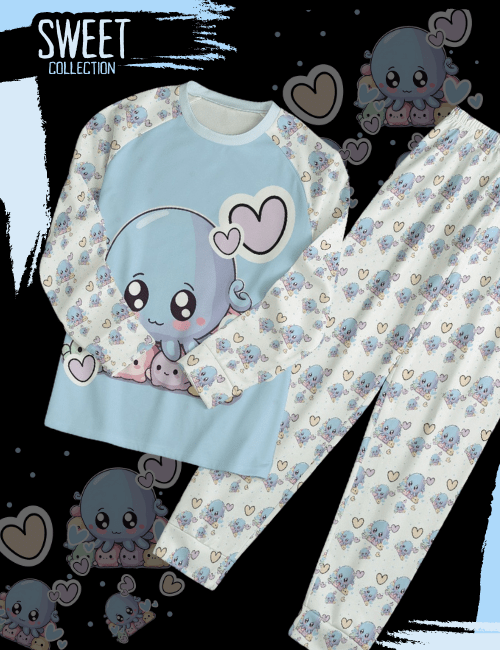 Kawaii Octopus Pajamas Set