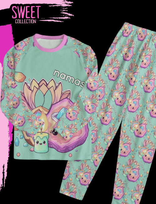 Namaste Lotus Geode Kawaii Pajamas Set