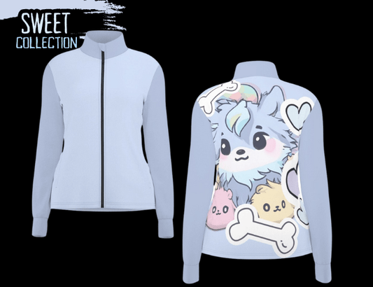 Pastel Baby Wolf Long Sleeve Thumbhole Jacket