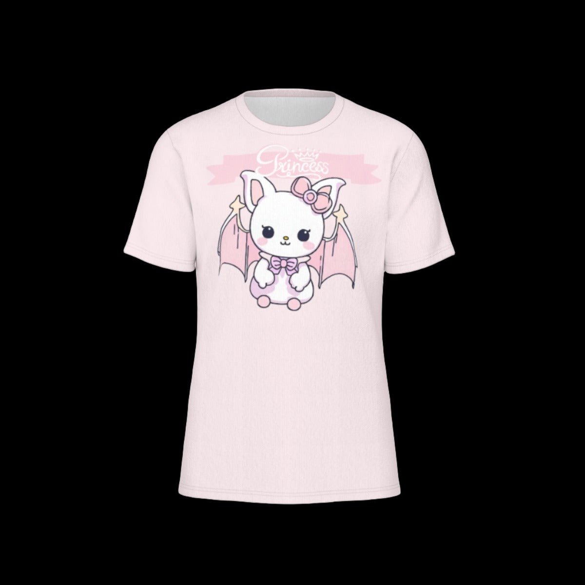 Pastel Goth Bat Princess Unisex O-Neck T-Shirt | 190GSM Cotton - XS / White