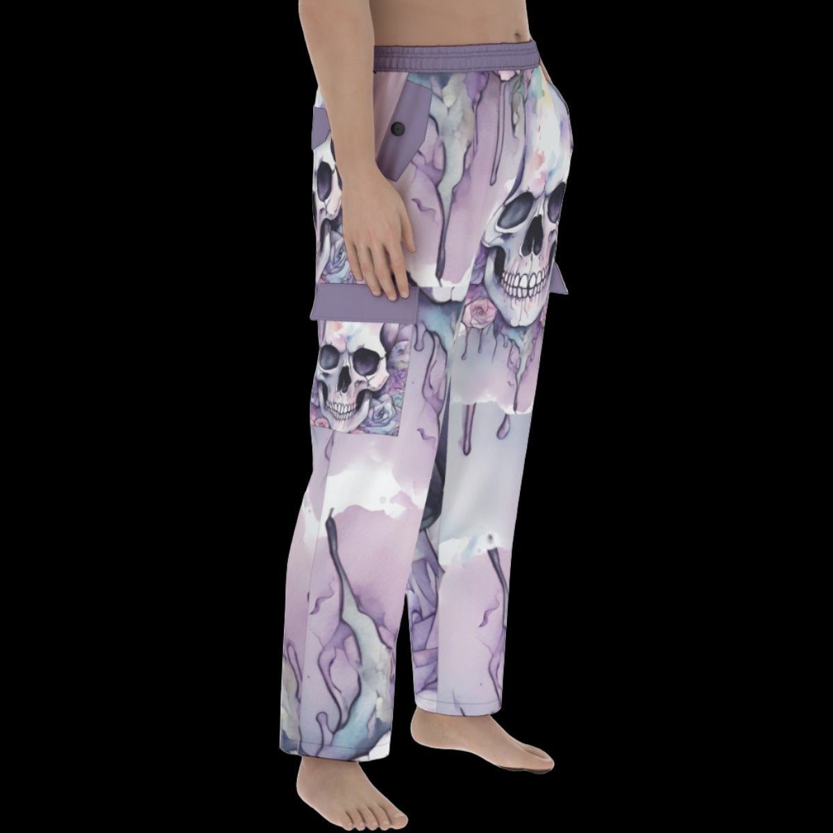 Pastel Goth Skull Unisex / Men’s Pocket Cargo Pants