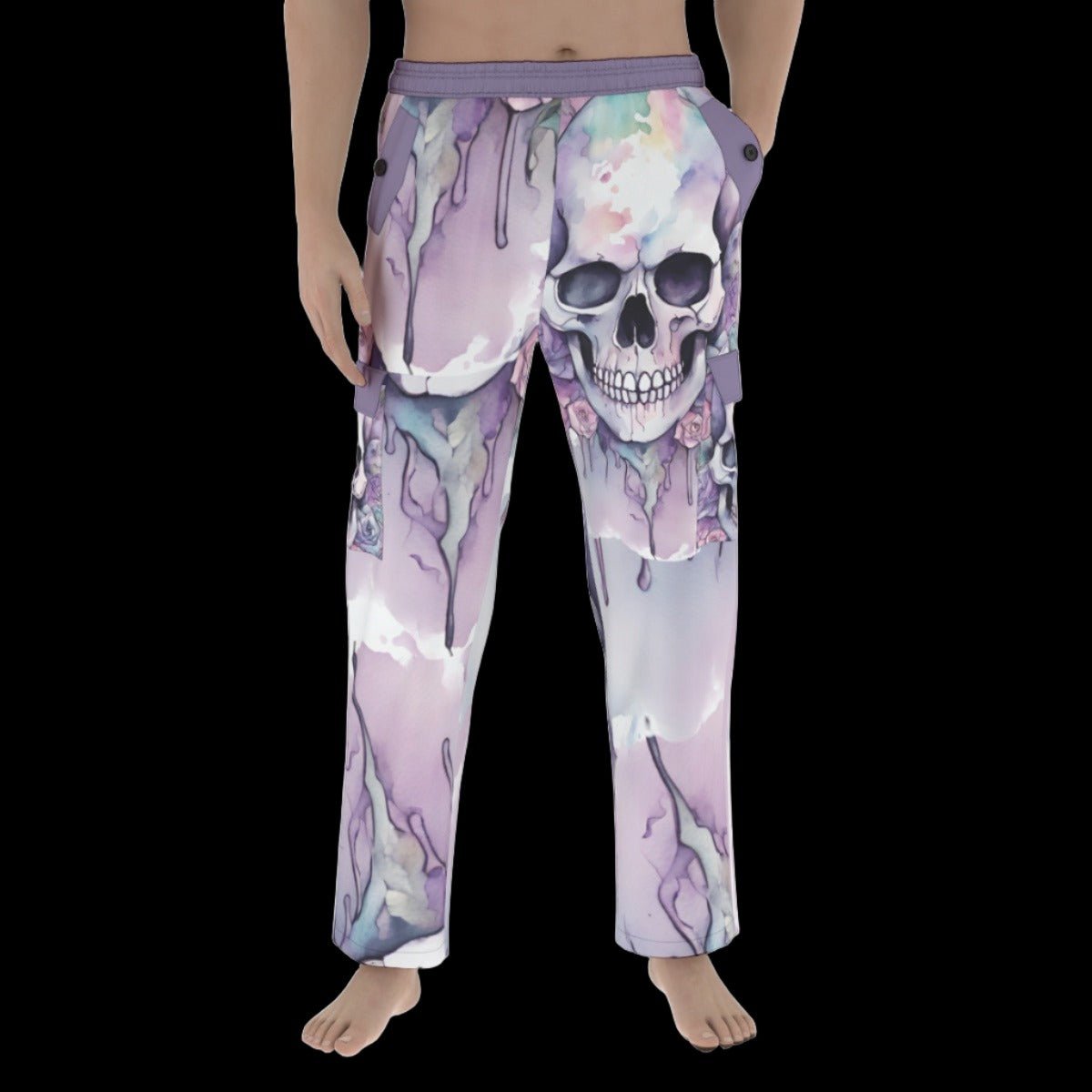 Pastel Goth Skull Unisex / Men’s Pocket Cargo Pants