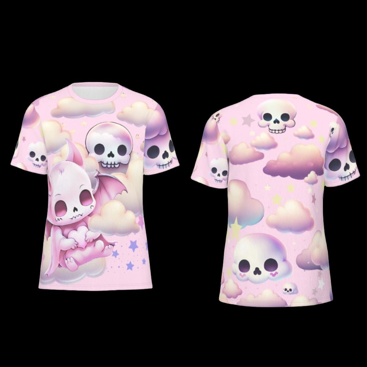 Pastel Goth T-Shirt Baby Demon Pastel Starry Night Unisex O-Neck T-Shirt | 190GSM Cotton - XS