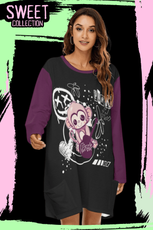 Punk Monkey Night Shirt Dress