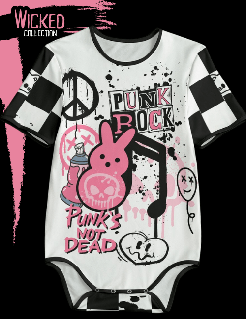 Punk Rock Music Bunny Adult Onesie Toxxic Apple Clothing Alternative Clothing for Adults