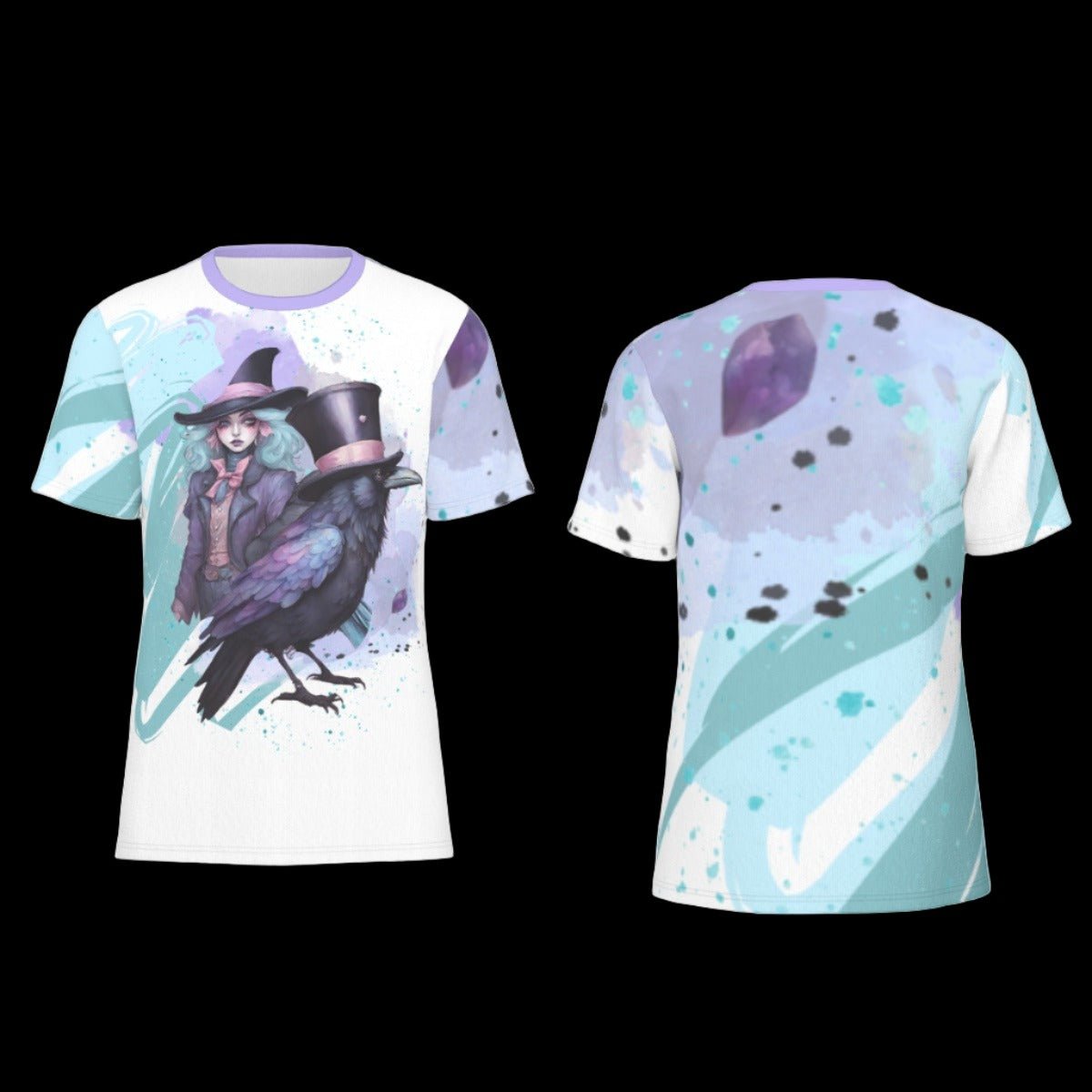 Purple Blue Raven Madhatter O-Neck T-Shirt | 190GSM Cotton