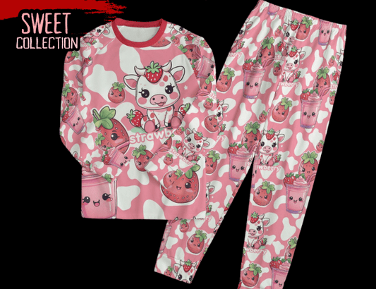 Strawberry Cow Pajamas Set