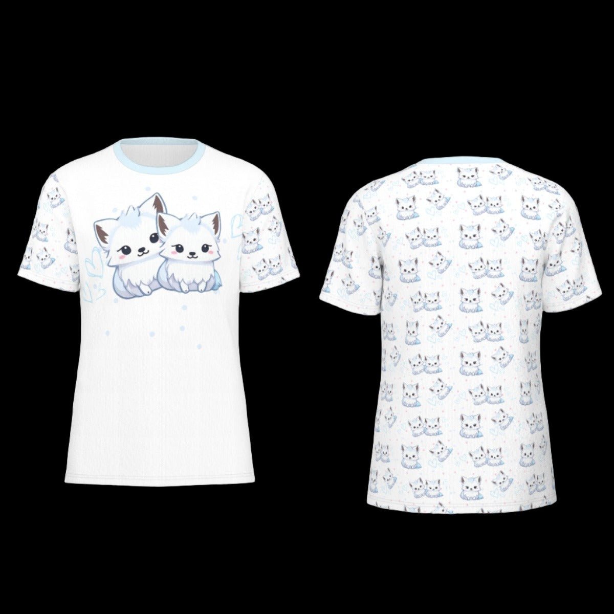 White Baby Arctic Fox Print Unisex O-Neck T-Shirt | 190GSM Cotton - XS