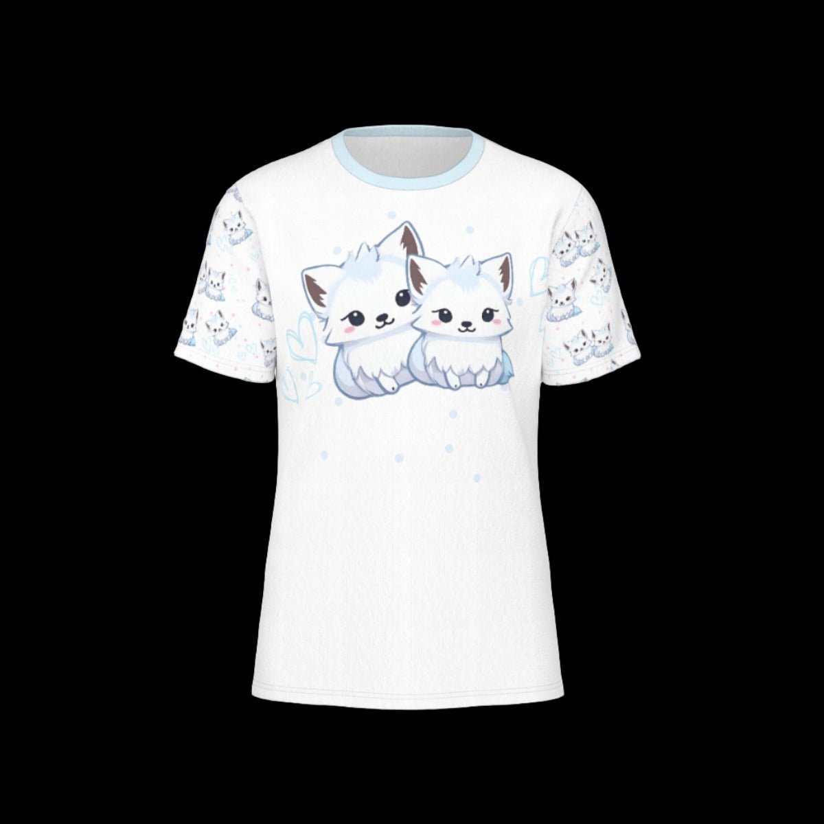 White Baby Arctic Fox Print Unisex O-Neck T-Shirt | 190GSM Cotton