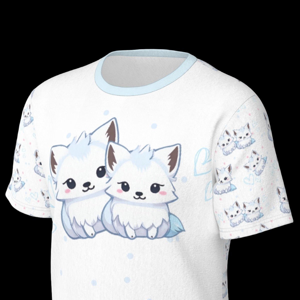 White Baby Arctic Fox Print Unisex O-Neck T-Shirt | 190GSM Cotton