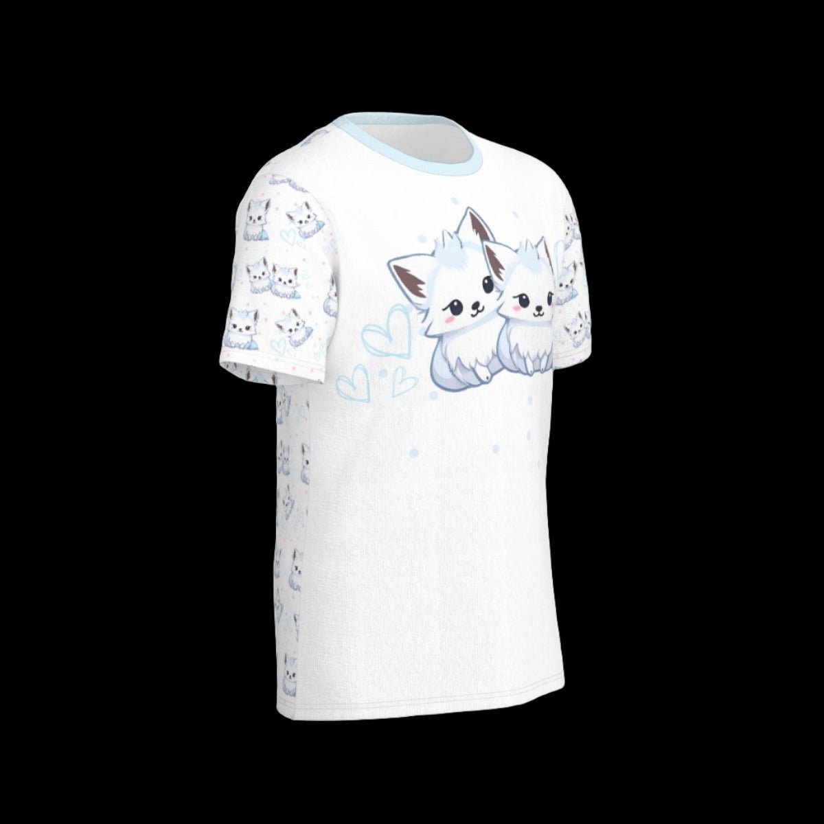 White Baby Arctic Fox Print Unisex O-Neck T-Shirt | 190GSM Cotton