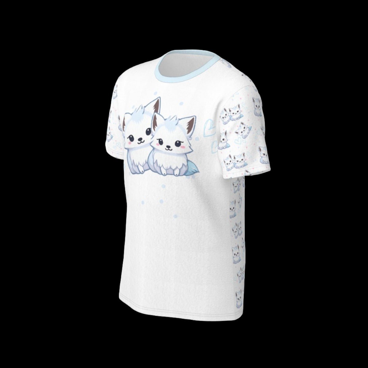 White Baby Arctic Fox Print Unisex O-Neck T-Shirt | 190GSM Cotton