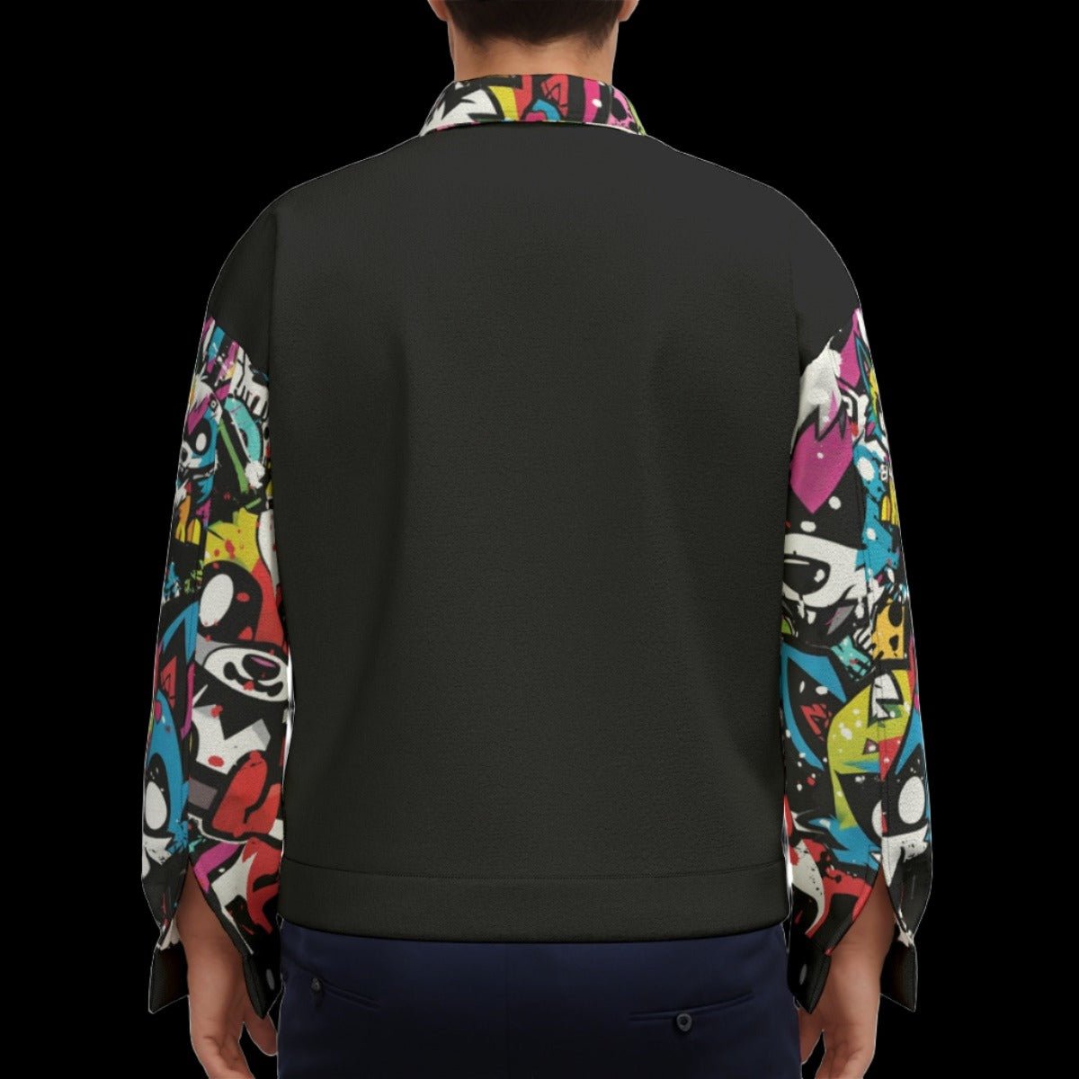 Wolf Street Art Unisex Lapel Jacket | 245GSM Cotton