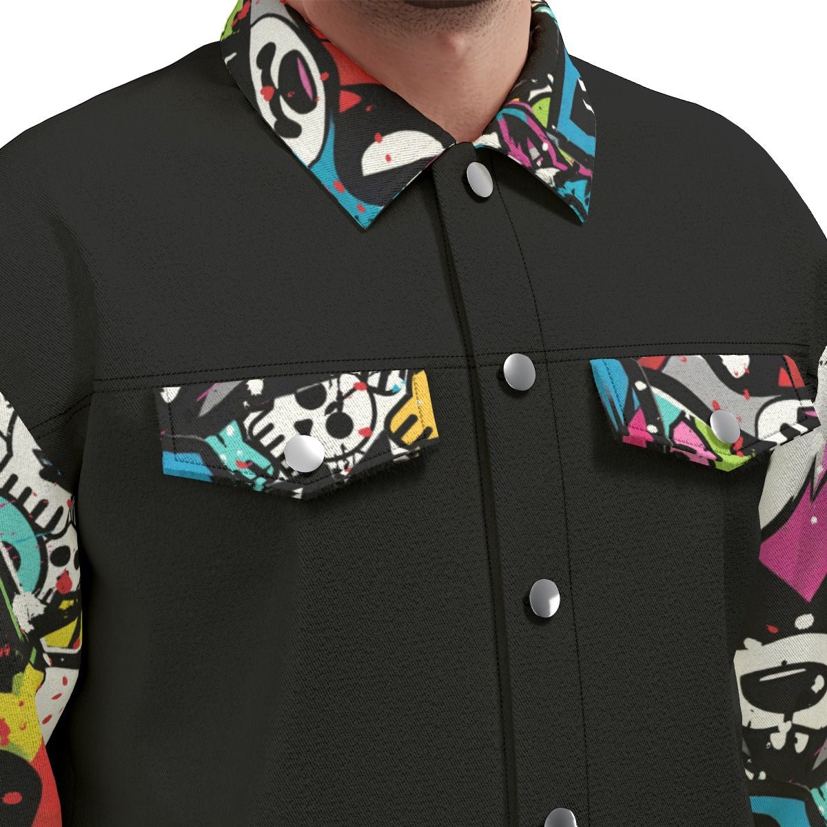 Wolf Street Art Unisex Lapel Jacket | 245GSM Cotton