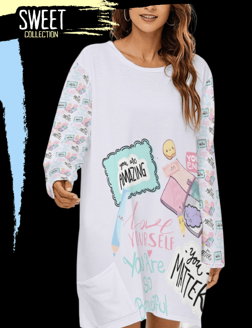 You Matter Mindfulness Night Shirt Dress